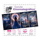 Convite Digital Animado 15 Anos Galáxia Azul Marinho  3