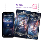 Convite Digital Animado 15 Anos Galáxia Azul Marinho  6