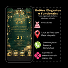 Convite Interativo Cinematográfico 15 Anos Verde-escuro 4