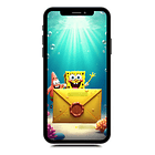 Convite Digital Animado Bob Esponja Interativo  Amarelo 1