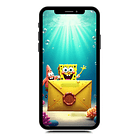 Convite Digital Animado Bob Esponja Interativo  Amarelo 2