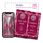 Convite Digital Animado 15 Anos Balões Prata Rosa-chiclete 5