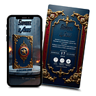 Convite Interativo Animado Vingadores  Infantil  Azul-escuro 1