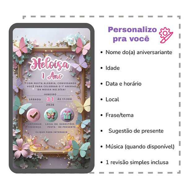 Convite Digital Interativo E Animado Borboletas 4
