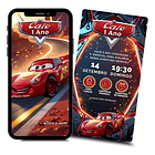 Convite Digital Animado Carros  Efeito Cinematográfico 1