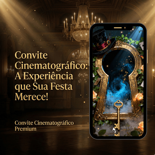 Convite Interativo Alice 15 Anos Digital Premium Azul-celest 2