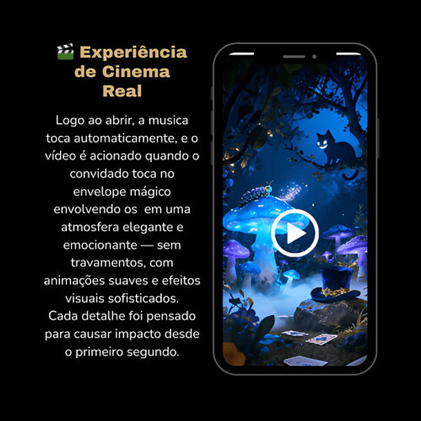 Convite Interativo Alice 15 Anos Digital Premium Azul-celest 5