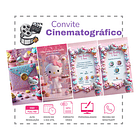 Convite Interativo Animado Hello Kitty Confeitaria  Rosa 2