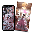 Convite Digital Animado 15 Anos Rosa Tema Princesa  Rosa 2