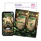 Convite Digital Animado Safari Aniversário Verde-escuro 6