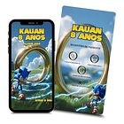 Convite Sonic Animado E Interativo  Azul 1