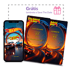 Convite Hot Wheels Animado Interativo  Laranja-escuro 5