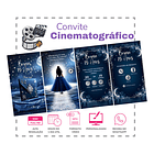 Convite Digital Animado 15 Anos Noite Estrelada  Azul 2