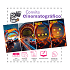 Convite Hot Wheels Animado Interativo  Laranja-escuro 3