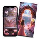 Convite Digital Animado 15 Anos Borboleta Rosa  Rosa 1