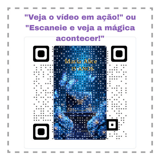 Convite Interativo 15 Anos Borboleta Azul-escuro 5