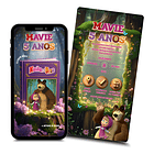 Convite Digital Animado Masha E O Urso Interativo   1