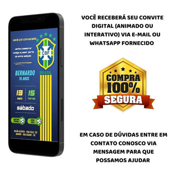 Convite Digital Futebol Brasil Png ou Interativo 02 4