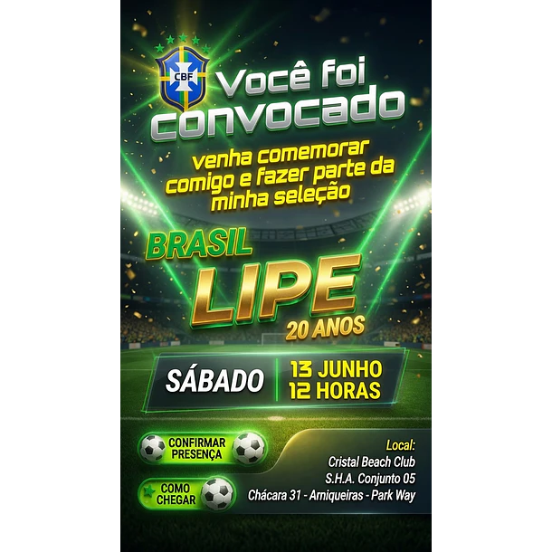 Convite Digital Futebol Brasil Png ou Interativo 02 1