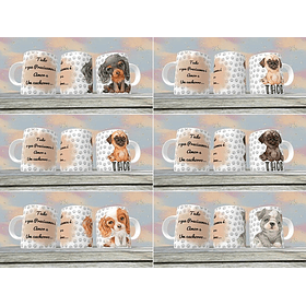 18 Artes Para Caneca Pet Animais Editável Em Corel Draw