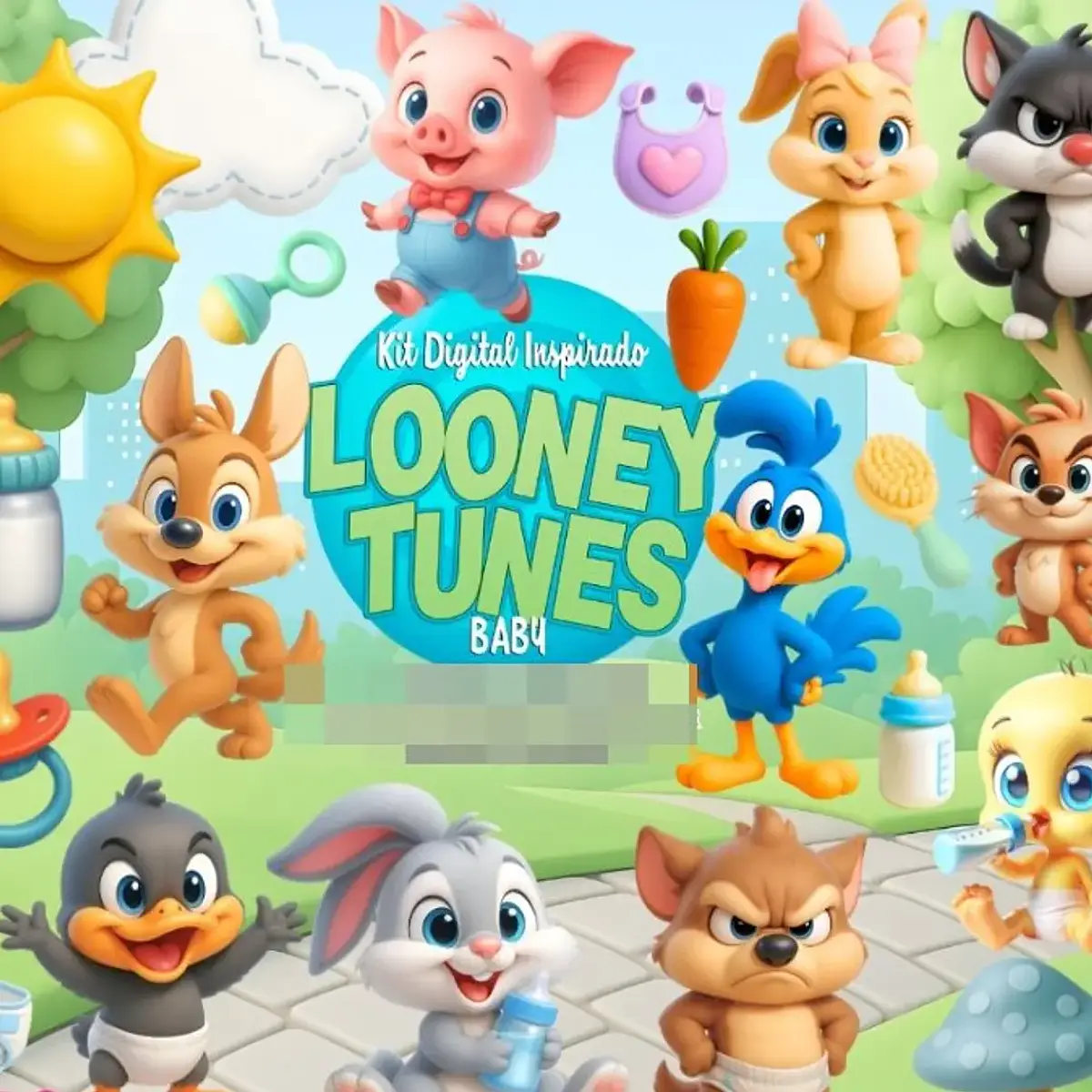 Kit Digital Baby Looney Arquivo em Png | Kriato Design