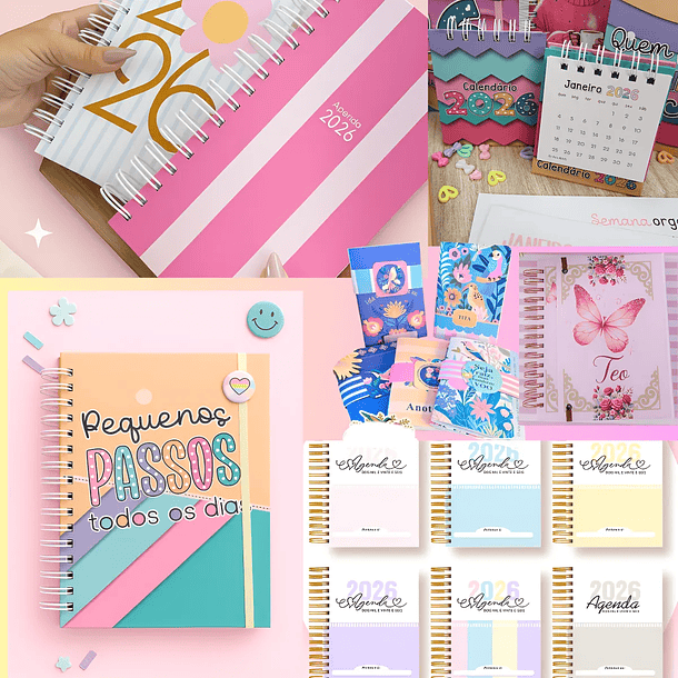 Combo Arquivo Digital,agendas,2026, E Planners 6