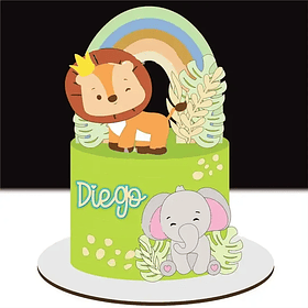 Arquivo topo de bolo Safari