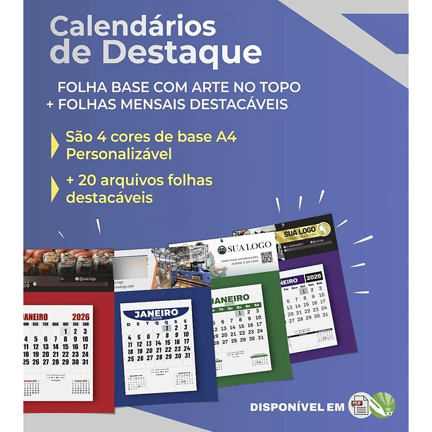 Arquivo Calendario 2026 Editáveis Em Coreldraw 3