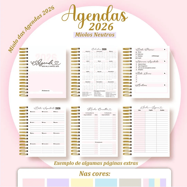 Arquivo Digital Pack Miolos Neutros Agendas 2026 2
