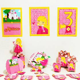 Arquivo de Corte Kit Festa em Casa Princesa Aurora Cute -001