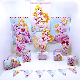 Arquivo de corte kit festa em casa Bela adormecida