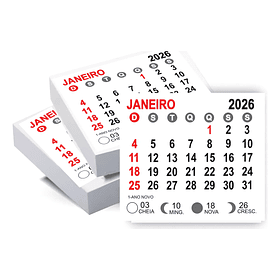 Arquivo Digital Bloco Calendário A4 P/ Imã De Geladeira 2026