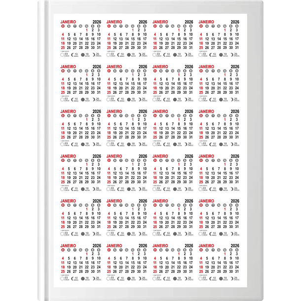 Arquivo Digital Bloco Calendário A4 P/ Imã De Geladeira 2026 3