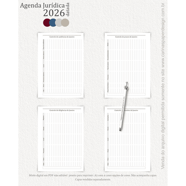 Combo Agenda Jurídica 2026 13