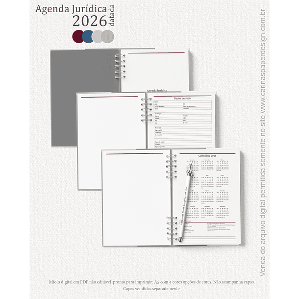 Combo Agenda Jurídica 2026 10