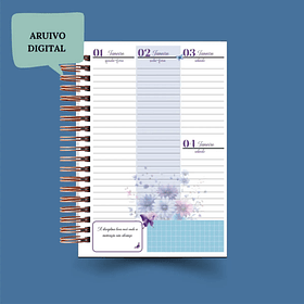 Arquivo Digital Agenda 2026 Coleção Butterfly - Borboletas