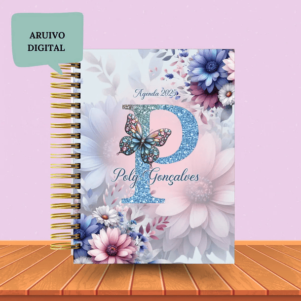 Arquivo Digital Agenda 2026 Coleção Butterfly - Borboletas 2