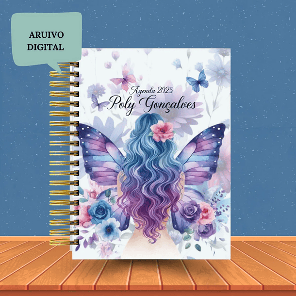 Arquivo Digital Agenda 2026 Coleção Butterfly - Borboletas 3