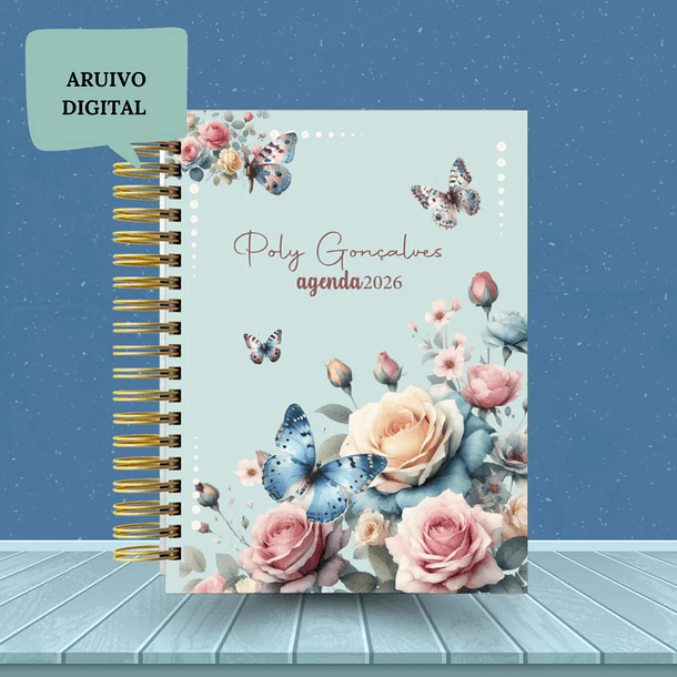 Arquivo Digital Agenda 2026 Coleção Butterfly - Borboletas 6