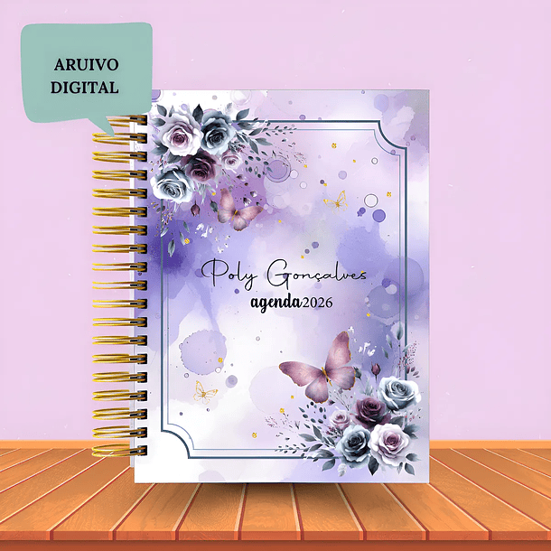 Arquivo Digital Agenda 2026 Coleção Butterfly - Borboletas 7
