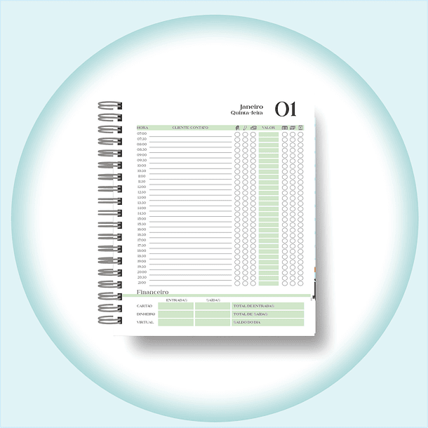 Arquivo Digital Agendamento Verde Claro Manicure 2026 2