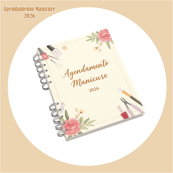 Arquivo Digital Agendamento Amarelo Claro Manicure 2026 1