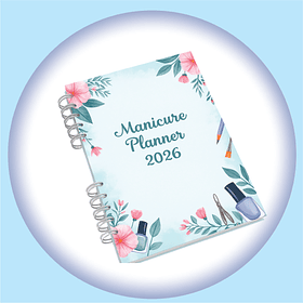 Arquivo Digital Agendamento Azul Claro Manicure 2026 