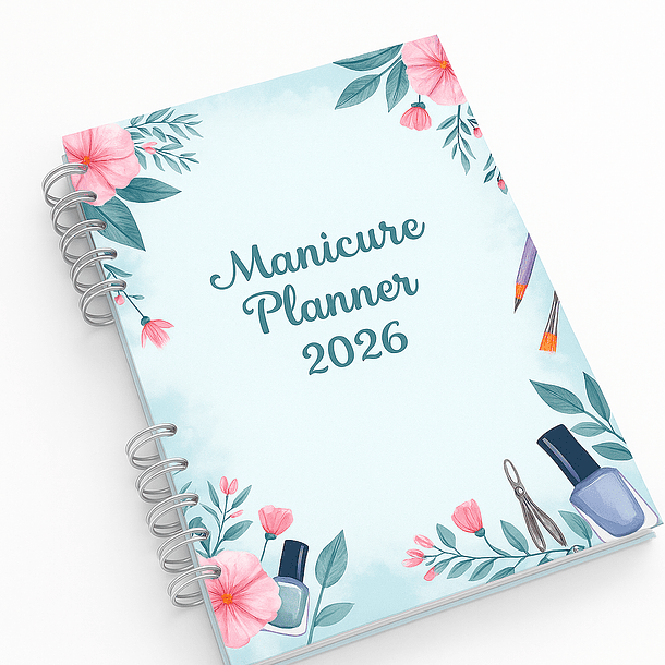 Arquivo Digital Agendamento Azul Claro Manicure 2026  3