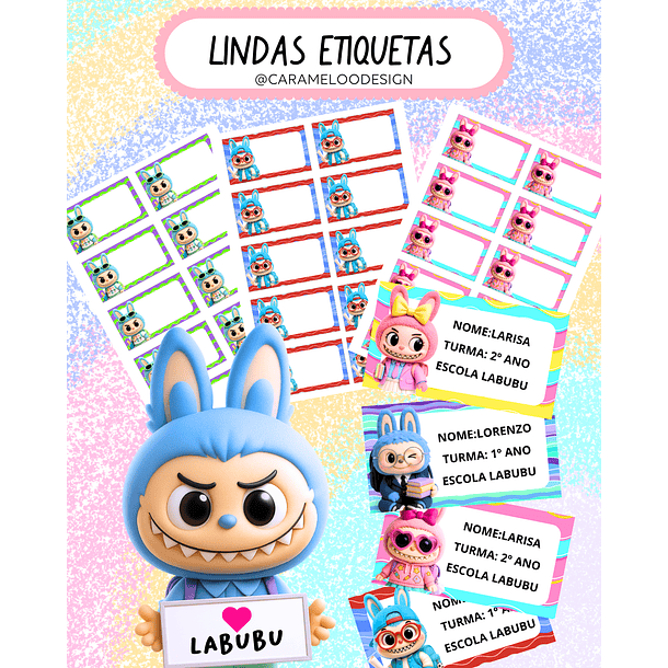 Arquivo Combo Labubu Volta as Àulas - Caramelo Design 9