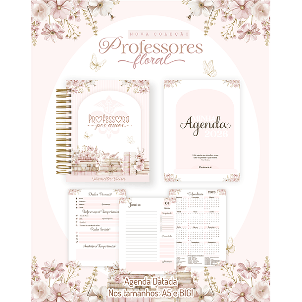 Arquivo Digital Agendas e Planners Permanente Professora Floral 1 – 2026  14