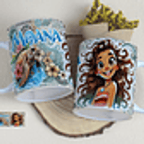 11 Artes para Caneca Moana Arquivo Editável
