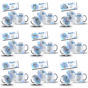 17 Artes para Caneca Stitch Familia Ohana Arquivo em Jpg