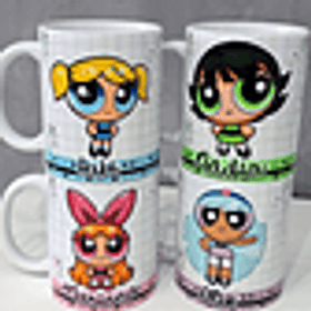 4 Artes para Caneca Meninas Super Poderosas Arquivo em Png