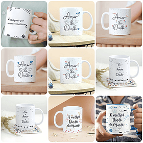 9 Artes para Caneca Dindos e Dindas Arquivo em Jpg